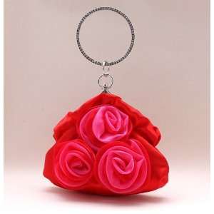  Joyful 3d Roses Bridal Accessories Beaded Handbag Evening 