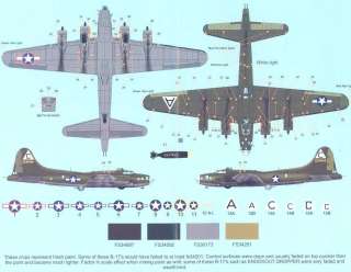 Zotz Decals 1/72 B 17F FLYING FORTRESS HEAVENLY BODIES  
