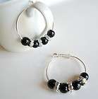 Basketball Wives Hoop Crystal Earrings Midnight Poparazzi Inspired 