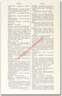 United Kingdom ~ Dictionary of Family Names {1860} UK Genealogy ~ Book 