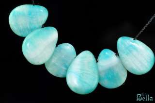 14mm CARIBBEAN BLUE HEMIMORPHITE Pear Beads I0249  