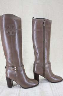New Tory Burch Blaire Taupe Leather Tall Boots size 7 NIB Sold Out $ 