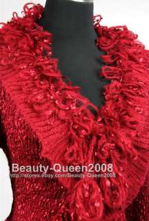 RUFFLE New Womens Cardigan Sweater Coat Red Top XS/S/M  