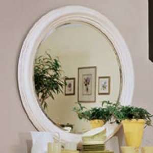 American Drew Camden Antique White Round Mirror   920 015/M71:  