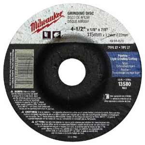  Milwaukee 49 94 4580 Grinding Wheel 4 1/2 in. x 1/4 in. x 