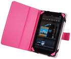VIEW Hot Pink Leather Stand Case Cover Pouch for  Kindle Fire 