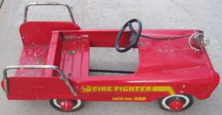 VINTAGE AMF FIRE ENGINE FIREFIGHTER 508 PEDAL CAR~ORIG  