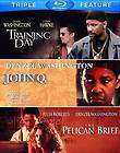 John Q./The Pelican Brief/Training Day (Blu ray Disc, 2012, 3 Disc Set 
