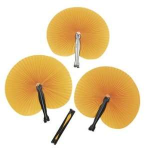  Yellow Paper Fans   Party Themes & Events & Party Favors 