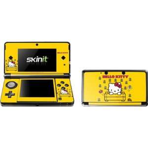  Hello Kitty Yellow Fence Vinyl Skin for Nintendo 3DS: Electronics