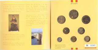 ESPAÑA AÑO 1998. CARTERA   SET OFICIAL PESETAS (8 monedas) SC.