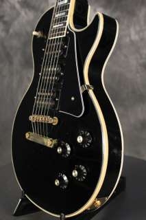original 1973 Gibson LES PAUL CUSTOM Black refinish 3 patent sticker T 