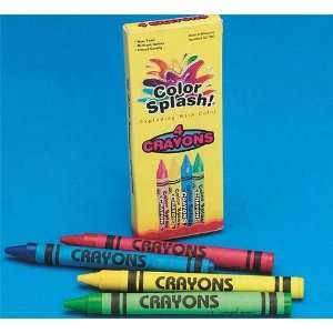  Color Splash! Crayons Box of 4 (Pack of 36): Toys & Games
