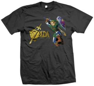Zelda Ocarina of Time Game NDS Black T Shirt all sizes  