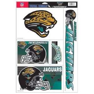  Jacksonville Jaguars Static Cling Decal Sheet: Sports 
