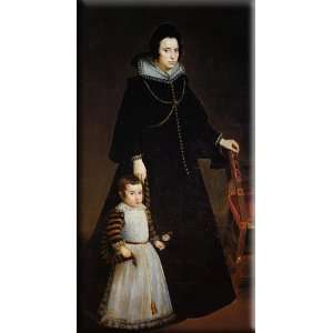  Doña Antonia de Ipeñarrieta y Galdós with Her Son 8x16 