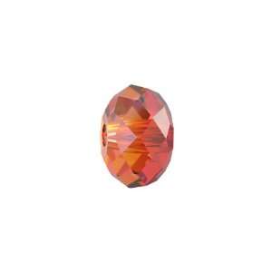  5041 12mm Faceted Roundelle Large Hole Crystal Red Magma 