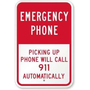 Emergency Phone, Picking Up Phone Will Call 911 Automatically High 
