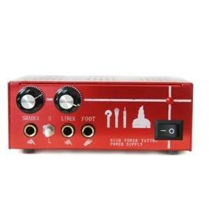  Free Shipping! Red Professional Tattoo Power Supply 
