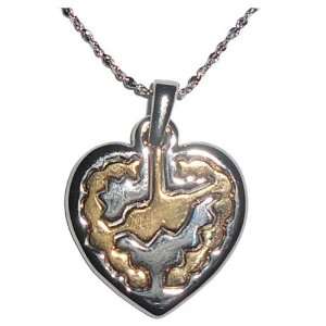  Heart Drop Necklace in a Flower Embellish Pendant: Jewelry