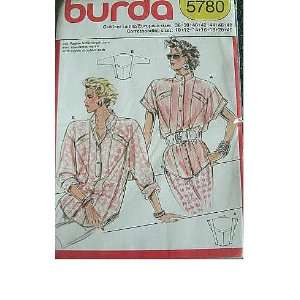   WITH SLEEVE VARIATIONS SIZE 10 12 14 16 18 20 40 BURDA PATTERN 5780