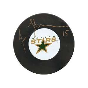 Jamie Langenbrunner Autographed Hockey Puck