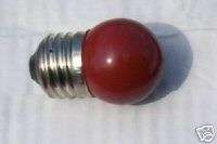 ceramic red 7 &1/2 WATT S11 LIGHT BULB 7.5s11 GE 11911  