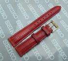 SEIKO 16mm RED LEATHER CALF B WATCH STRAP SNAKE