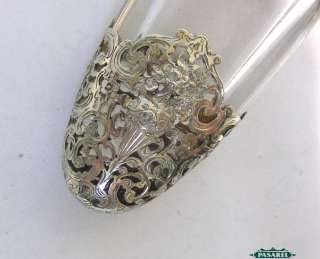 Fine Continental Silver Mounted Glass Perfume Scent Bottle Ca 1870 