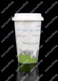 Cup Mug ECO Coffee Tea Porcelain City Amsterdam Dubai New York Moscow 