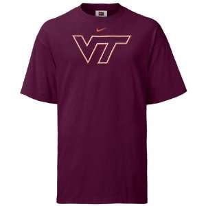  Virginia Tech Hokies Nike Classic Logo Tee: Sports 