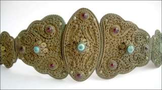18th century Ottoman / Turkish bronze gilt filigree belt buckle 