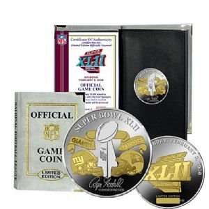  Super Bowl Xlii Official 2 Tone Flip Coin Sports 