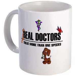  Real Doctors black text Humor Mug by  Kitchen 
