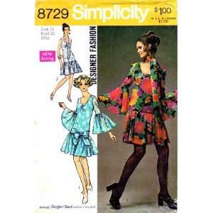  Simplicity 8729 Sewing Pattern Designer Fashion Flared 