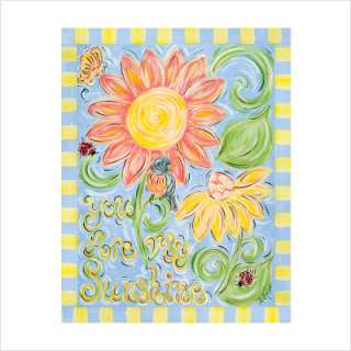 Green Frog Art You Are My Sunshine Canvas Gallery Wrapped Art A100 