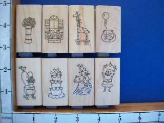 STAMPIN UP LITTLE HELLOS SET rubber stamp 13C  