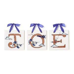  Aviator Hand Painted Letter Tiles: Baby