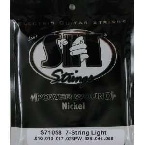   Electric Guitar Nickel Power Wound Medium 7 string .010   .058, S71058