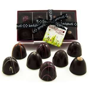 Xan Confections All Natural Ladybug Truffles 8 Piece All Dark 