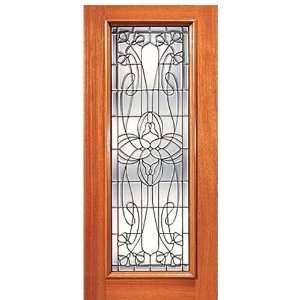 Series 42x96 Clear Beveled Glass Door with a Wildflower Design