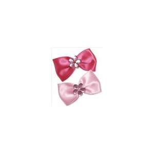  Crystal Flower Bow Barrette: Health & Personal Care