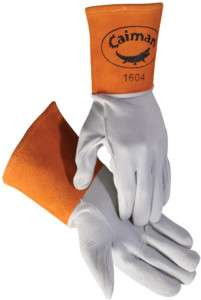 Caiman 1604 Deerskin 4 Cuff MIG/TIG Welding Glove Sm.  
