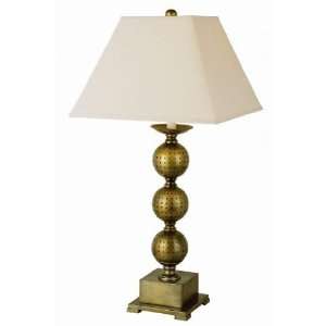   34H Bronze Orb Table Lamp with White Shade RTL 7452: Home Improvement