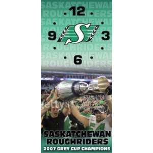   Roughriders 7X16 Clock   Grey Cup Champions: Sports & Outdoors