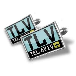 Cufflinks Airport code TLV / Tel Aviv country Israel   Hand Made 
