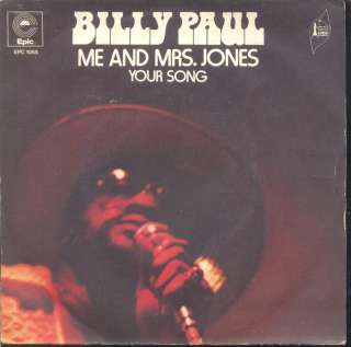 Billy Paul   Me And Mrs. Jones French 1973 PS 7  