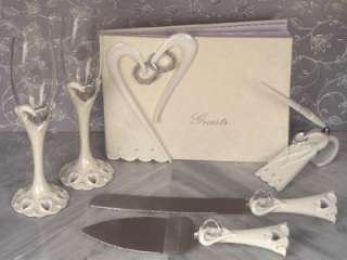 6pc Double Ring & Heart Wedding Accessory Collection Set $5off EA ADDT 
