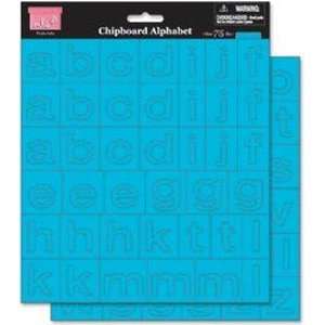  Chipboard Alphabet 8 Inch by 8 Inch Sheets, 2/Pkg 