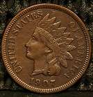 1907 INDIAN CENT, CHOICE XF, ORIGINAL CHOCOLATE BROWN S